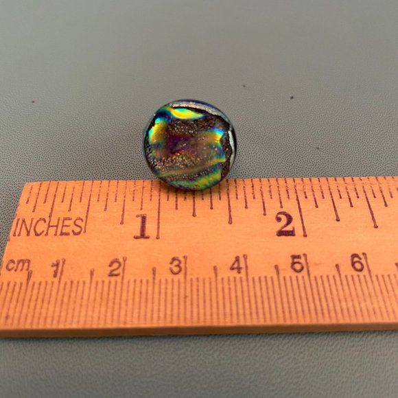 RENAISSANCE FAIR Gorgeous Glass Art Ring Size 7 (but adjustable) - Picture 7 of 12